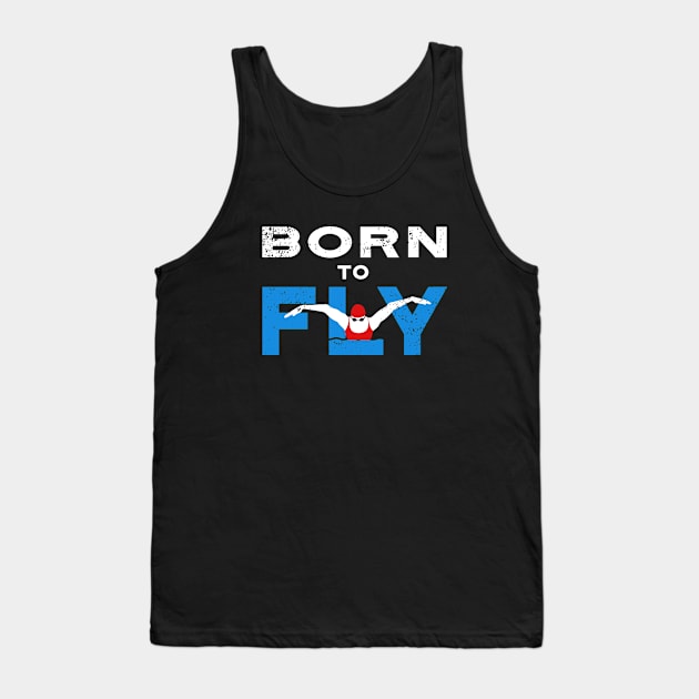 Born to Fly Womens Swimming Tank Top by atomguy